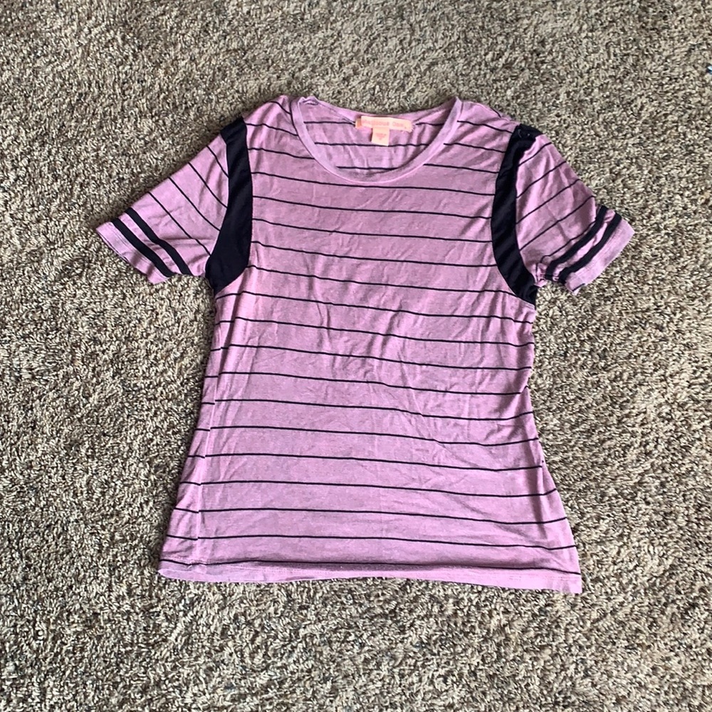 Pink striped t shirt